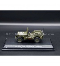 JEEP WILLYS 1/4 MILITARY U.S.A ( 75th BIRTHDAY D-DAY ) OPEN SOFT-TOP 1:43 CARARAMA left side